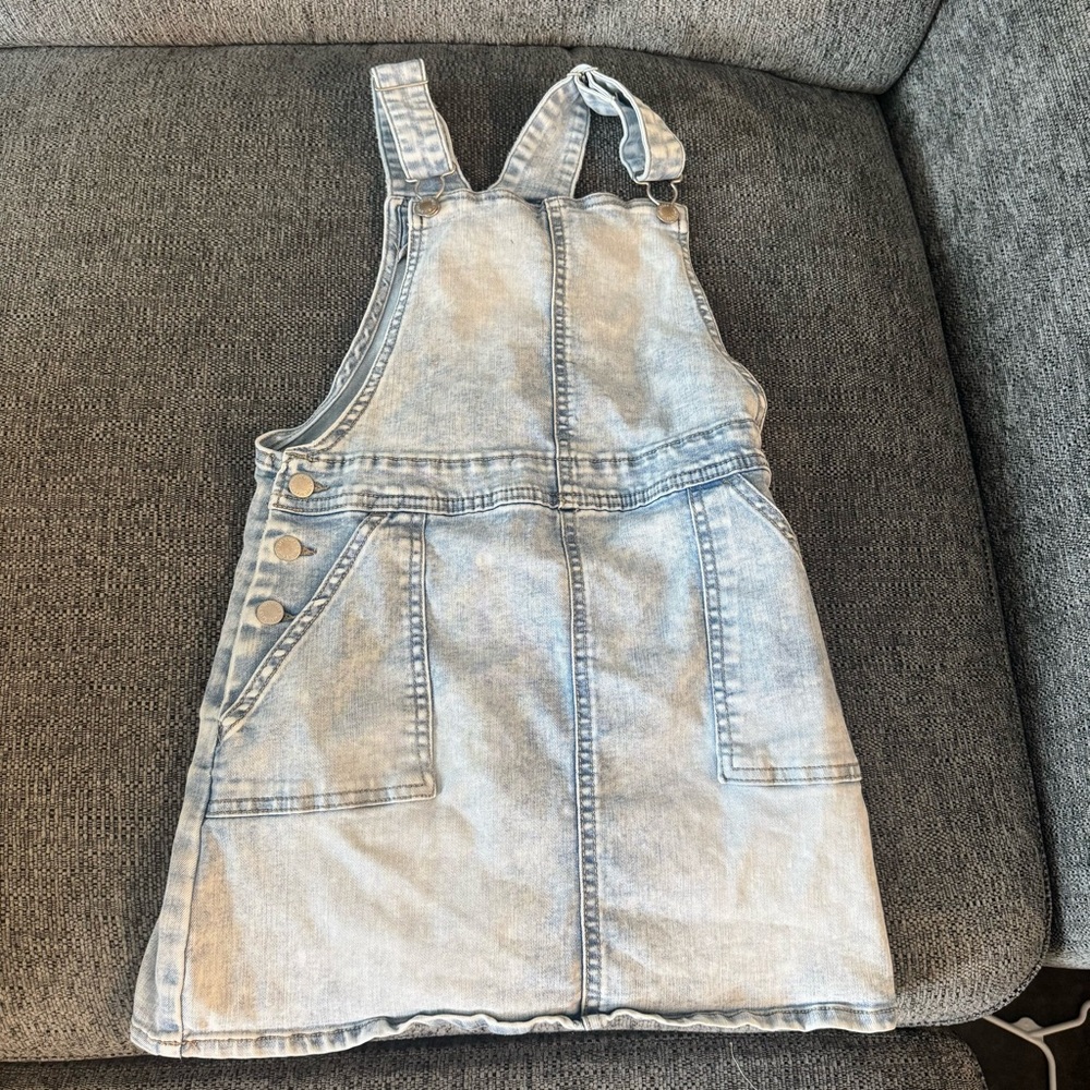 Art Class: Light Blue Denim Overall Dress